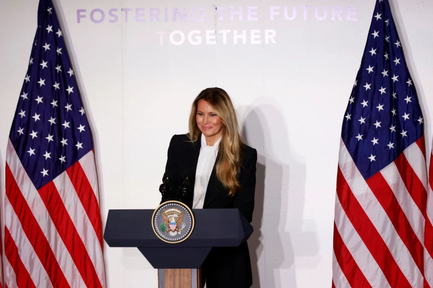 La primera dama Melania Trump en la ciudad de Nueva York el 22 de septiembre de 2026. (Leonardo Muñoz/AFP vía Getty Images)